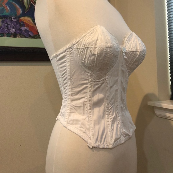 Vtg. 50’s Confidential by Formfit Longline White Strapless Bra/ - NOS 34C - Picture 4 of 14
